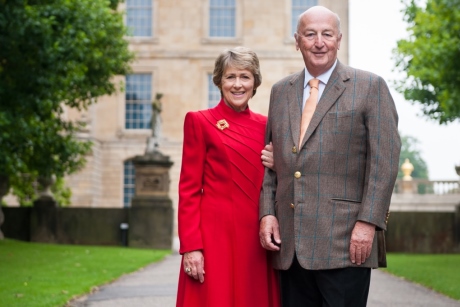 Duke and Duchess of Devonshire in front of North Wing